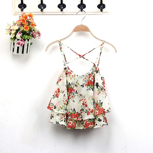 

Women Cami Top Double Chiffon Sleeveless Sexy Blouse