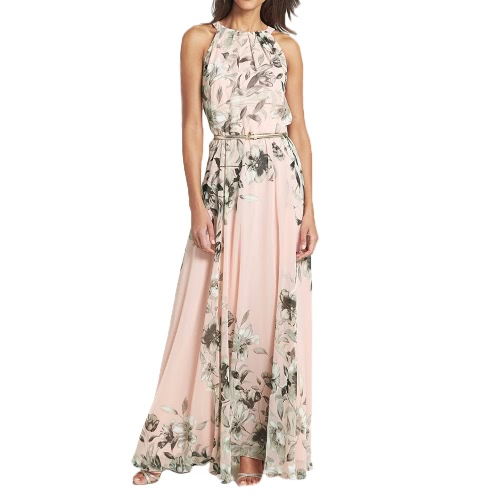 

Sexy Women Chiffon Dress Floral Print Party Beach Boho Long Maxi Dress