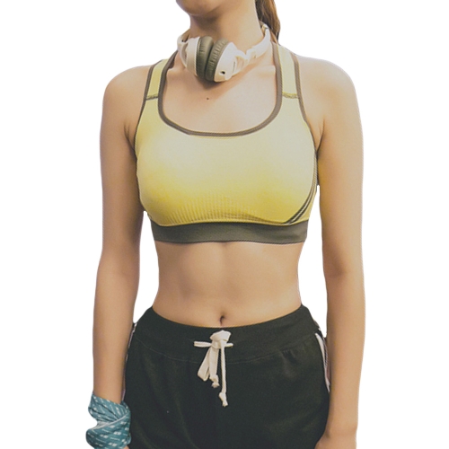 New Fashion Women Gym Bra Stretch Padded Cross Over Back Seamless Casual Sport Tank Top Camis