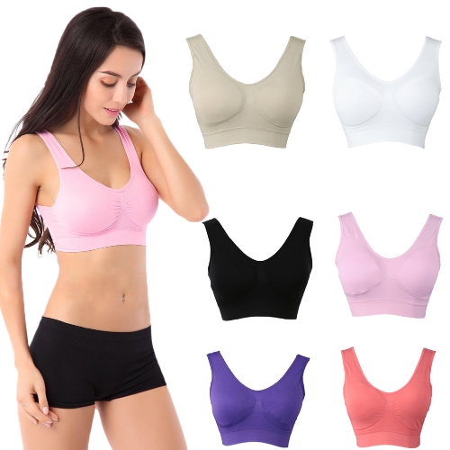 

Fashion Women Sports Bra Padded Seamless Cropped Top Gym Bra Yoga Vest