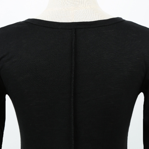 

Casual Women Blouse Stitching Lace Mesh Splicing T-Shirt Long Sleeve Shirt Slim Leisure Top White