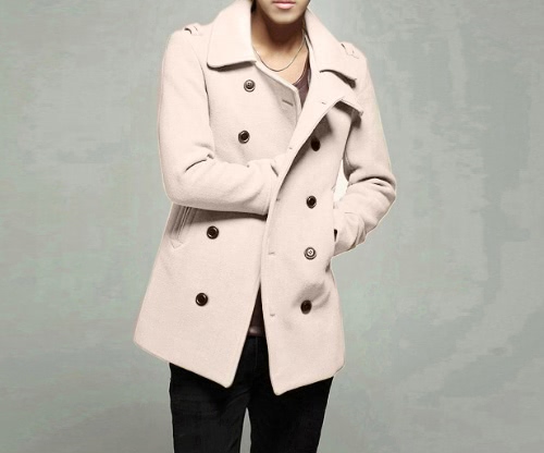 

Abody Men's Stylish Double Breasted Trench Coat Jacket Outwear