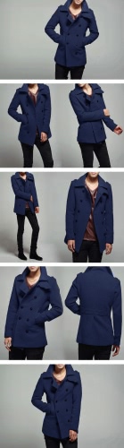 

Abody Men's Stylish Double Breasted Trench Coat Jacket Outwear