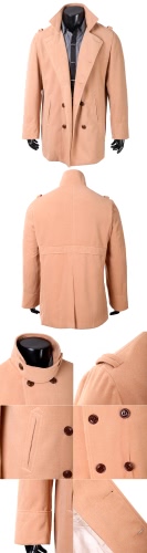 

Abody Men's Stylish Double Breasted Trench Coat Jacket Outwear