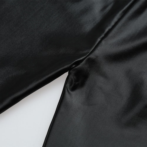 

New Kids Girls Stretchy Leggings Faux PU Leather Elastic Waist Skinny Pants Trousers Black