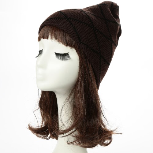 Женщины Мужчины шапочка вязаная шапка Осень Зима Unisex Теплый Cap Slouch Skullies Bonnet Повседневный головной убор