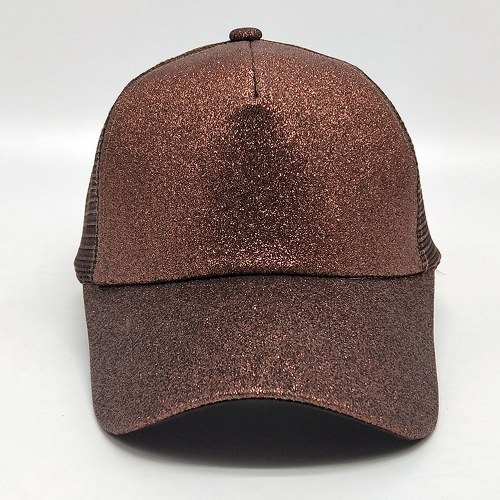 

Girls Cap Sequined Fishnet Splice Baseball Sport Casual Hip-Pop Streetwear Flat Hat