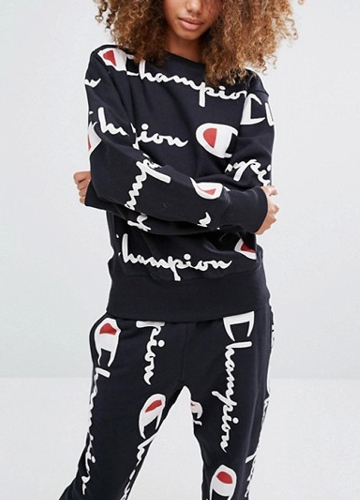 

Print Long Pants Long Sleeve Hoodies Casual Sportswear Two-Piece Set