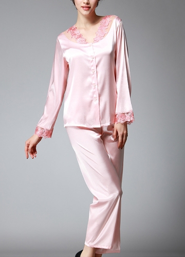 

Костюм женской пижамы Faux Silk Mesh