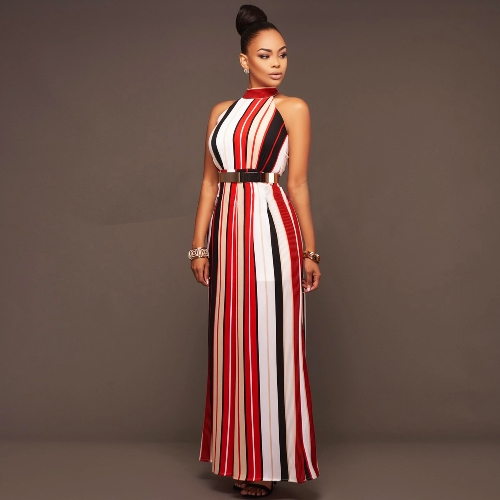 Sexy Women Striped Wide Leg Jumpsuit Halter Neck Sleeveless High Waist Romper Bodysuit Overalls Yellow/Red
Sexy Women Striped Wide Leg Jumpsuit Halter Neck Sleeveless High Waist Romper Bodysuit Overalls Yellow/Red