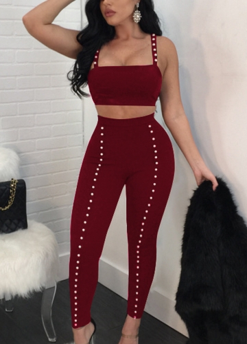 

Женщины Два Pieces Crop Топ карандаш брюки