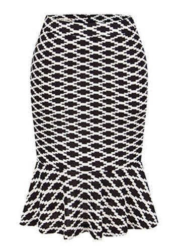 

Цветочная вырезка с высокой талией Slim Bodycon Ruffled Mermaid Юбка