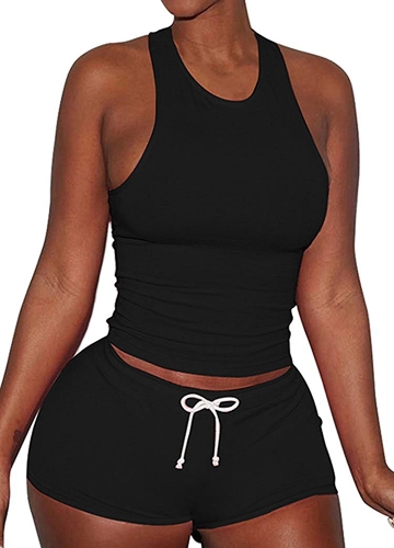 

Женщины Crop Top + шорты Набор для йоги