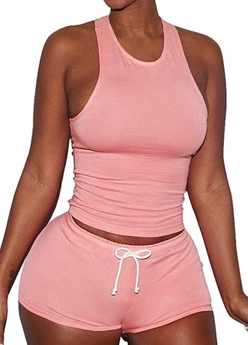 

Women Crop Top + Shorts Yoga Sports Set