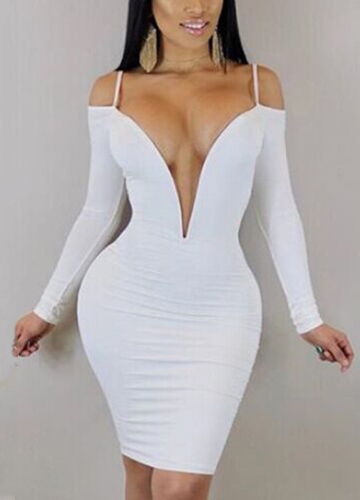 

Женщины Sexy Off Плечо Backless платье Deep V Шея Bodycon Party Dress Clubwear