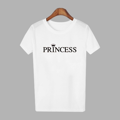

Letter Print Front Tees Casual Tops