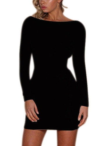 

Backless Metallic Cross Strap Bodycon Dress