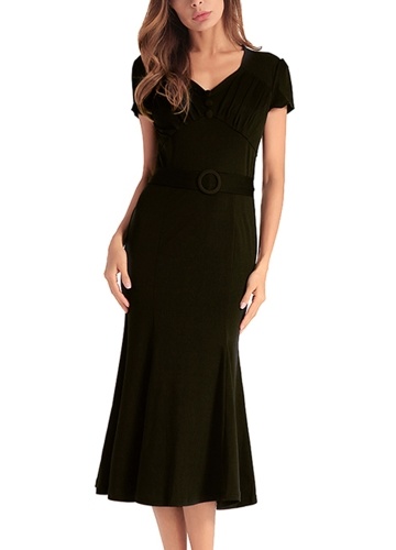 

Платье для женщин Mermaid Midi Ruched Back Front