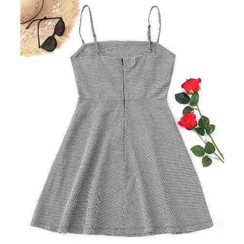 

Платье для женщин без рукавов без бретелек A-Line Mini Sundress