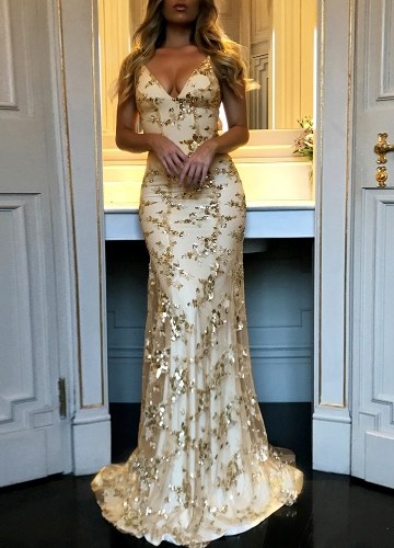 

Выкройка Backless Bodycon V Neck Strappy Maxi Dress