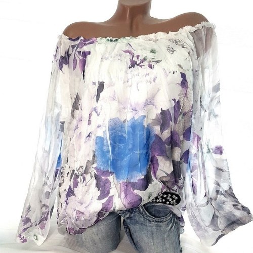 

Sexy Women Floral Print Blouse