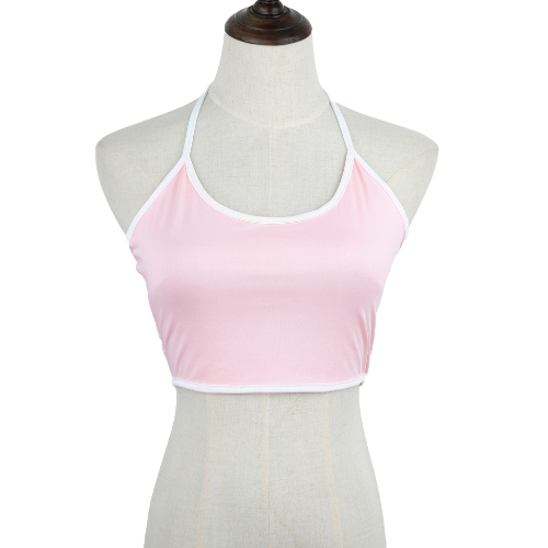 

New Casual Women Vest Multicolor Optional Personality Bra Crop Top Brief Halterneck Vest