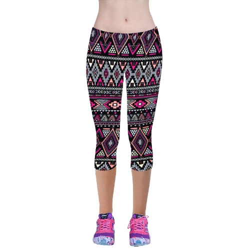 

Fashion High Waist Floral Printing Cropped Yoga Fitness Capri Leggings