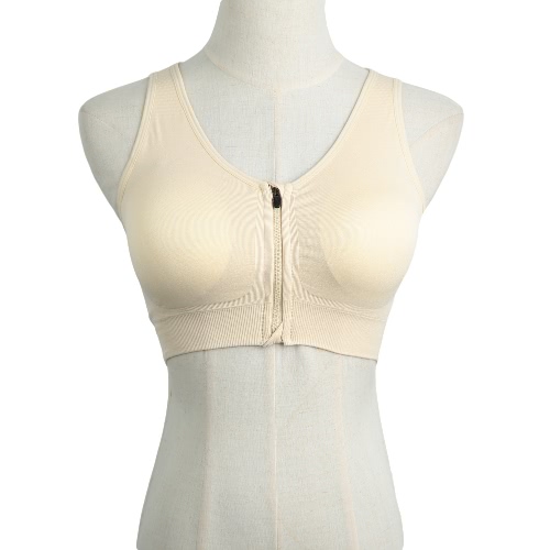 

Zip Front Push Up Padded Sports Bra