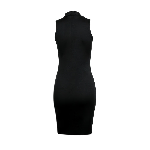 

New Fashion Women Bodycon Dress Scoop Neck Sleeveless Evening Club Wear Midi Dress