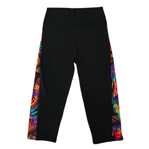 

Women Sports Leggings Tights Yoga Pants Print Sportswear High Waist Elastic Workout Cropped Trousers