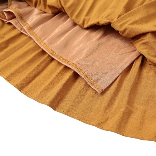 

New Women Pleated Divided Skirts Wide Leg Pants Elastic High Waist Casual A-Line Pantskirt Culottes Red/Black/Khaki