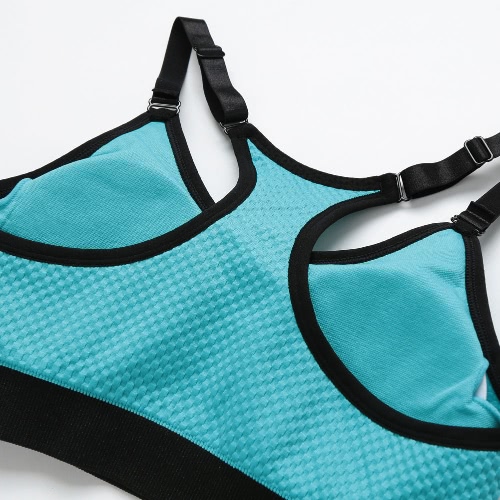 Fashion Women Sports Bra Wireless Adjustable Straps Detachable Pads Top Stretchy Gym Fitness Bra