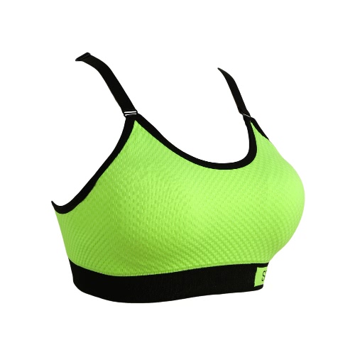 Mode femme Soutien-gorge sport sans bretelles ajustables détachables Pads Top Stretchy Gym Fitness Bra