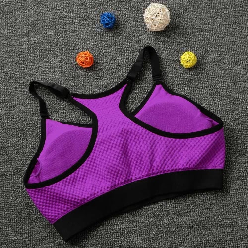 

Fashion Women Sports Bra Wireless Adjustable Straps Detachable Pads Top Stretchy Gym Fitness Bra