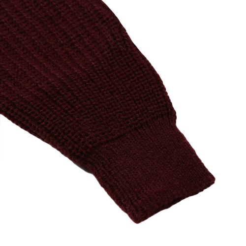 

New Winter Women Knitted Sweater Solid O-Neck Long Sleeves Elegant Pullover Tops Knitwear Burgundy