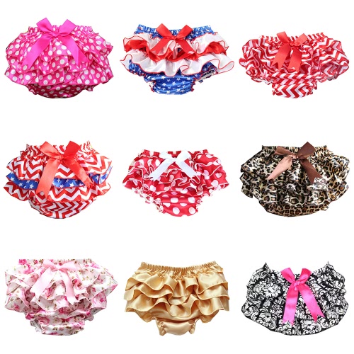 

Lolita Style Printing Elastic Waist Cover Kids Culotte Bowknot Girls Diaper Skirt Baby Shorts PP Pants