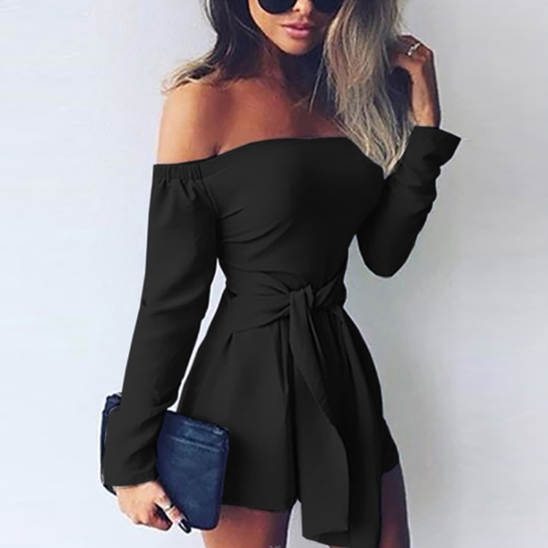 

Sexy Off Плечи Комбинезоны с длинным рукавом Повседневный Slim Rompers