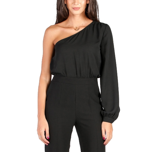

Jumpsuit Single Sleeve One Shoulder Slim Fit Overalls Casual Playsuits Rompers