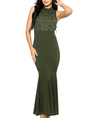 

Mermaid Gown Dress Bodycon Sleeveless Cocktail Evening Party Ball Long Dress