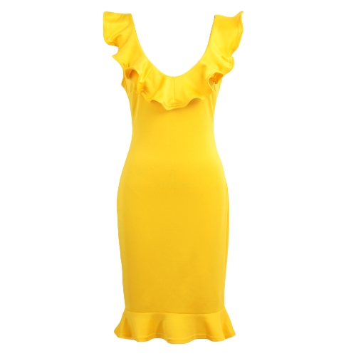 

Sexy Women Ruffle Bodycon Dress
