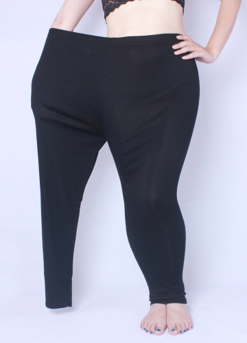 

Women Plus Size Leggings High Waist Solid Color Trousers