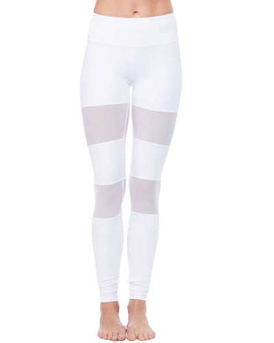 

Sexy Women Mesh Splice Sports Leggings Yoga Pants Workout Running Skinny Slim Fitness Tights Black/White