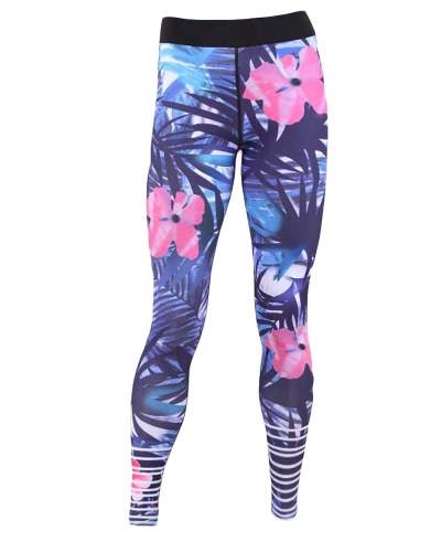 

Sexy Women Floral Print Sports Leggings Yoga Pants Workout Running Skinny Slim Fitness Tights Blue