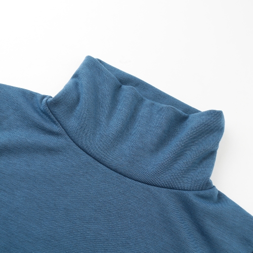 

Autumn Winter Women Turtleneck Tops Long Sleeve T-Shirt Fleece lined Slim Casual Pullover Basic Tee Shirts