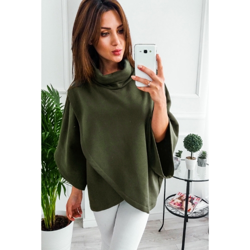 

Women Loose Sweatshirt Solid Turtleneck Irregular Three Quarter Batwing Sleeve Casual Warm PulloverWomen Loose Sweatshirt Solid Turtleneck Irregular Three Quarter Batwing Sleeve Casual Warm Pullover