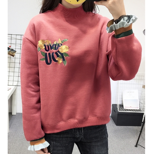 

Chic Women Embroidery Hoodies Sweatshirt