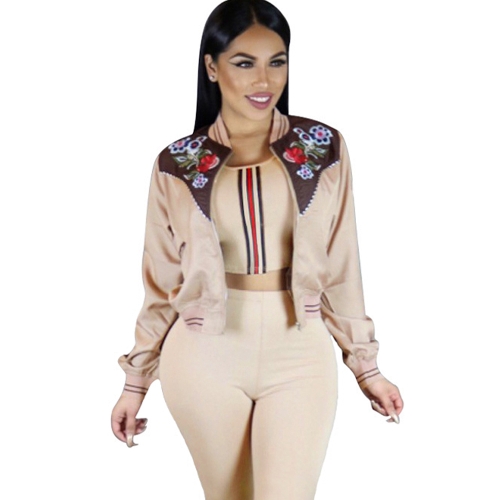 

Fashion Women Floral Print Down Jacket