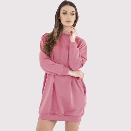 

Мода Женщины Обычная Сумка длинная O Шея Карманы Jumper Длинная Толстовка