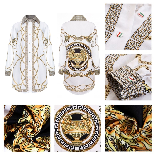 

New Autumn Women Casual Floral Print Shirt Dress Buttons Long Sleeve Tunic Vintage Boho Beach Party Dress
