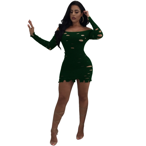 

Sexy Women Bodycon разорвал мини-платье
